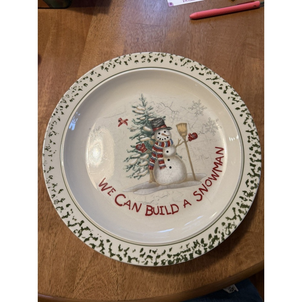 'We Can Build a Snowman' Stoneware 8-Dinner Plates